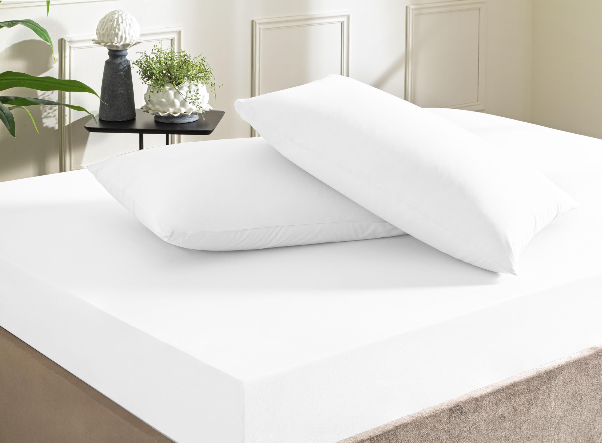 Taç Color Dreams Ranforce Çift Kişilik Fitted Çarşaf Seti Beyaz