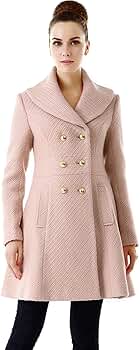 Amazon.com: BGSD Women Jennifer Fit and Flare Wool Blend Double
