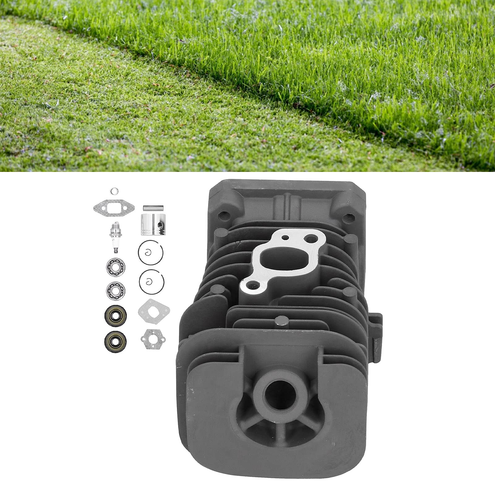 Kit Cilindro e Pistone 41,1 mm, Cilindro Motosega in Lega di Alluminio Resistente, Kit Riparazione Motore per Ricambi 350 351 390 420 2150