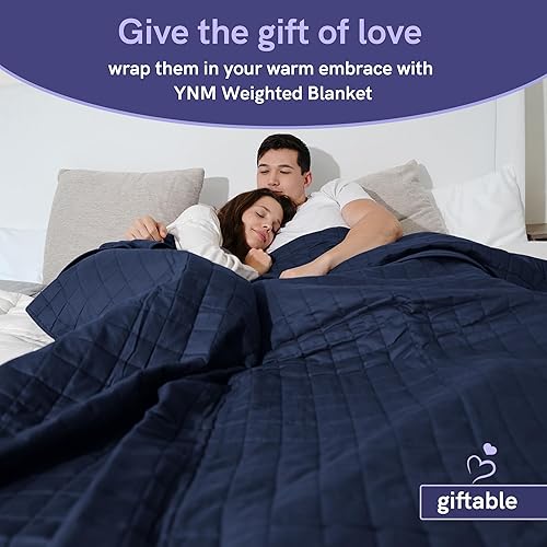 Vista 32 de YnM - Manta con peso para adultos, algodón pesado, perlas de vidrio refrescantes para usar todo el año, ideal para una persona de 240 libras