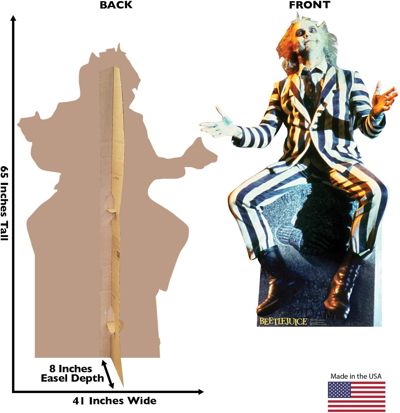 Cardboard People Beetlejuice Life Size Cardboard Cutout Standup - Beetlejuice (1988 Film)