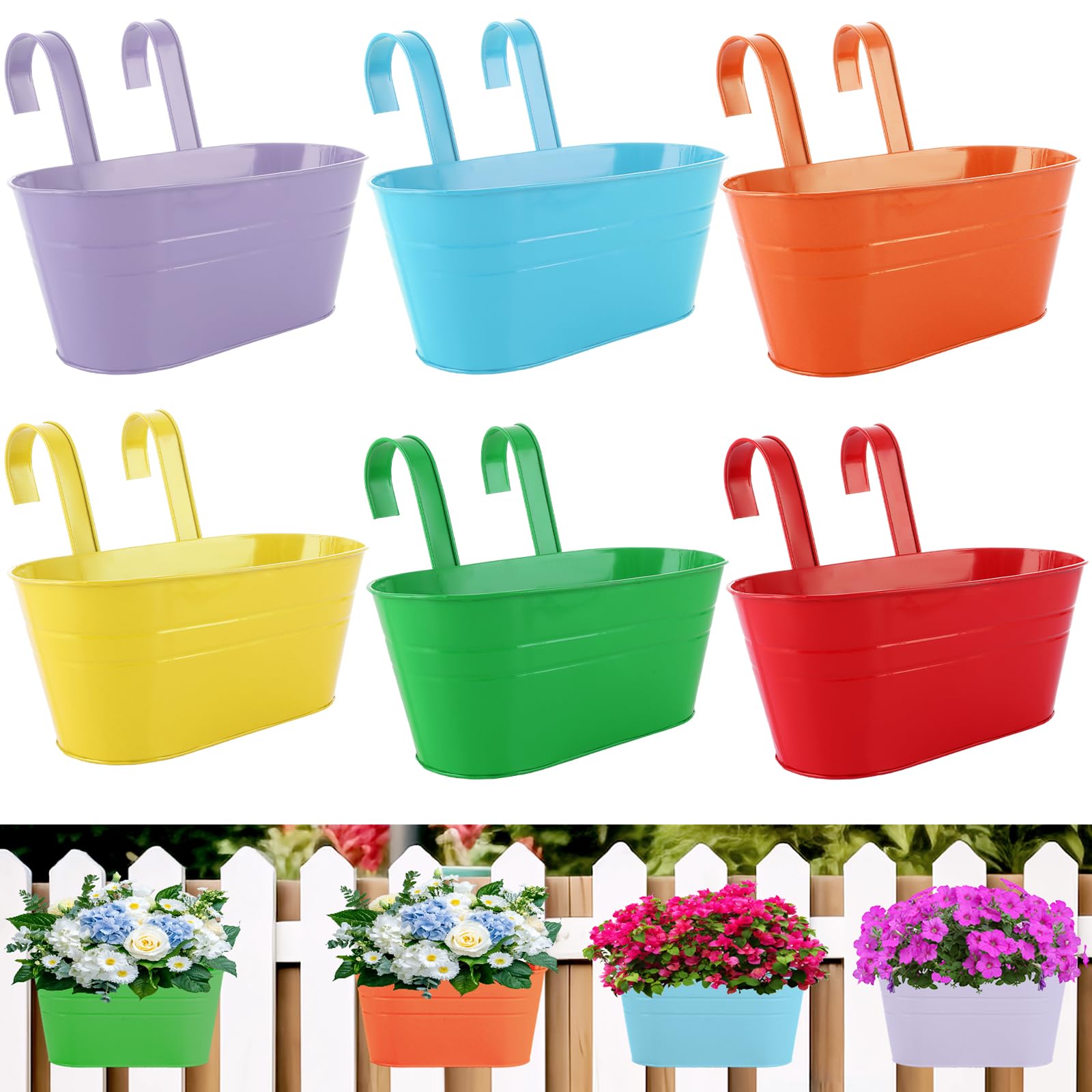 dajave lot de 6 pots de fleurs