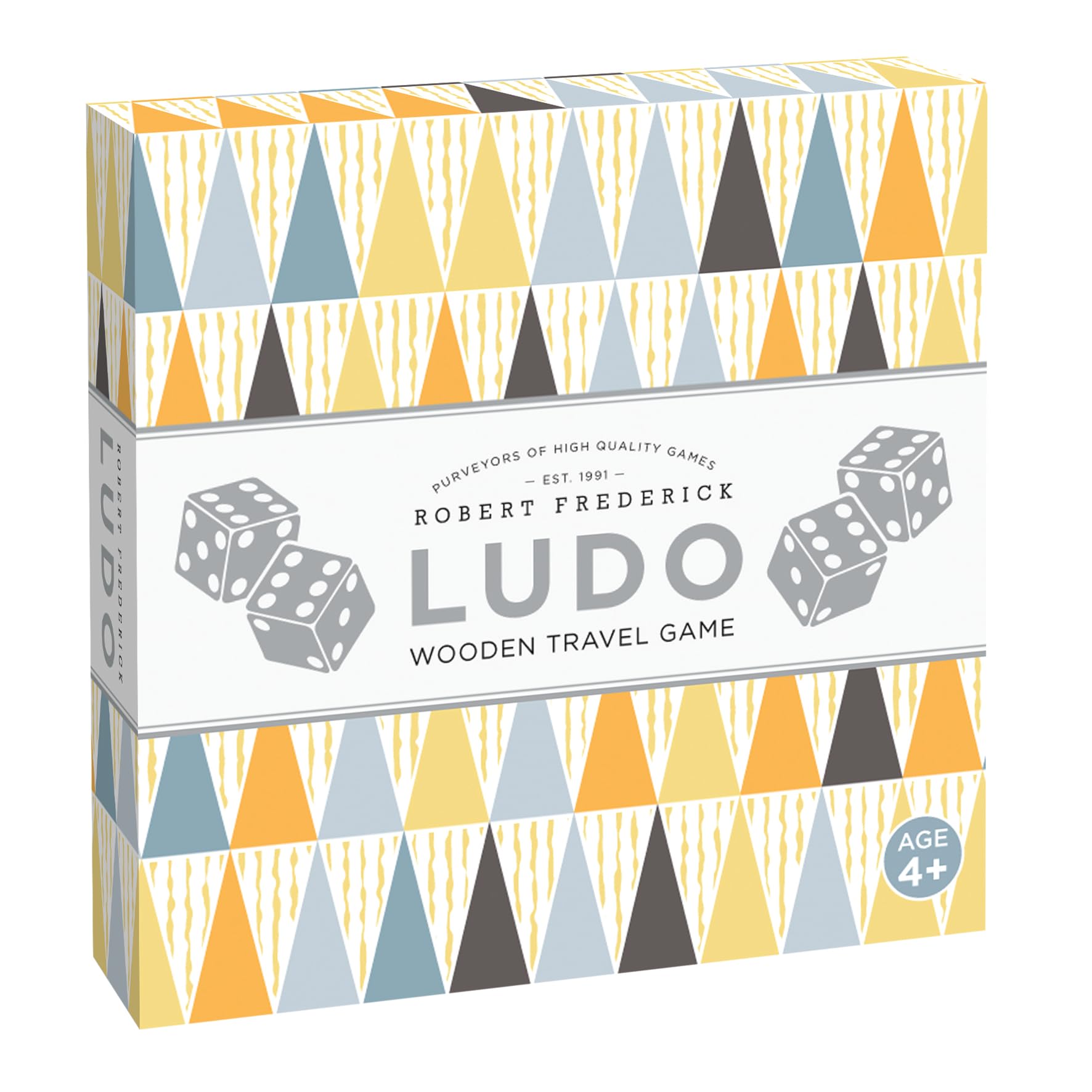 Robert Frederick Wooden Mini Ludo Game - Great Family Fun For Ages 4 and Upwards