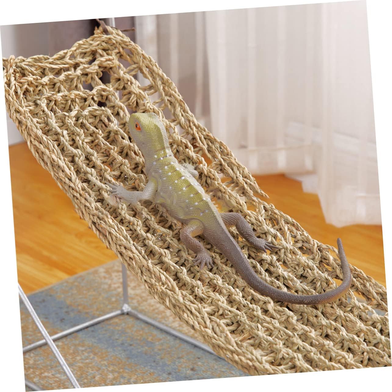 BESTonZON 2Pcs Lizard Hammock Durable Seagrass Pads for Reptiles Easy to and Dry for Bearded Dragons Snakes and Geckos Pet Nesting
