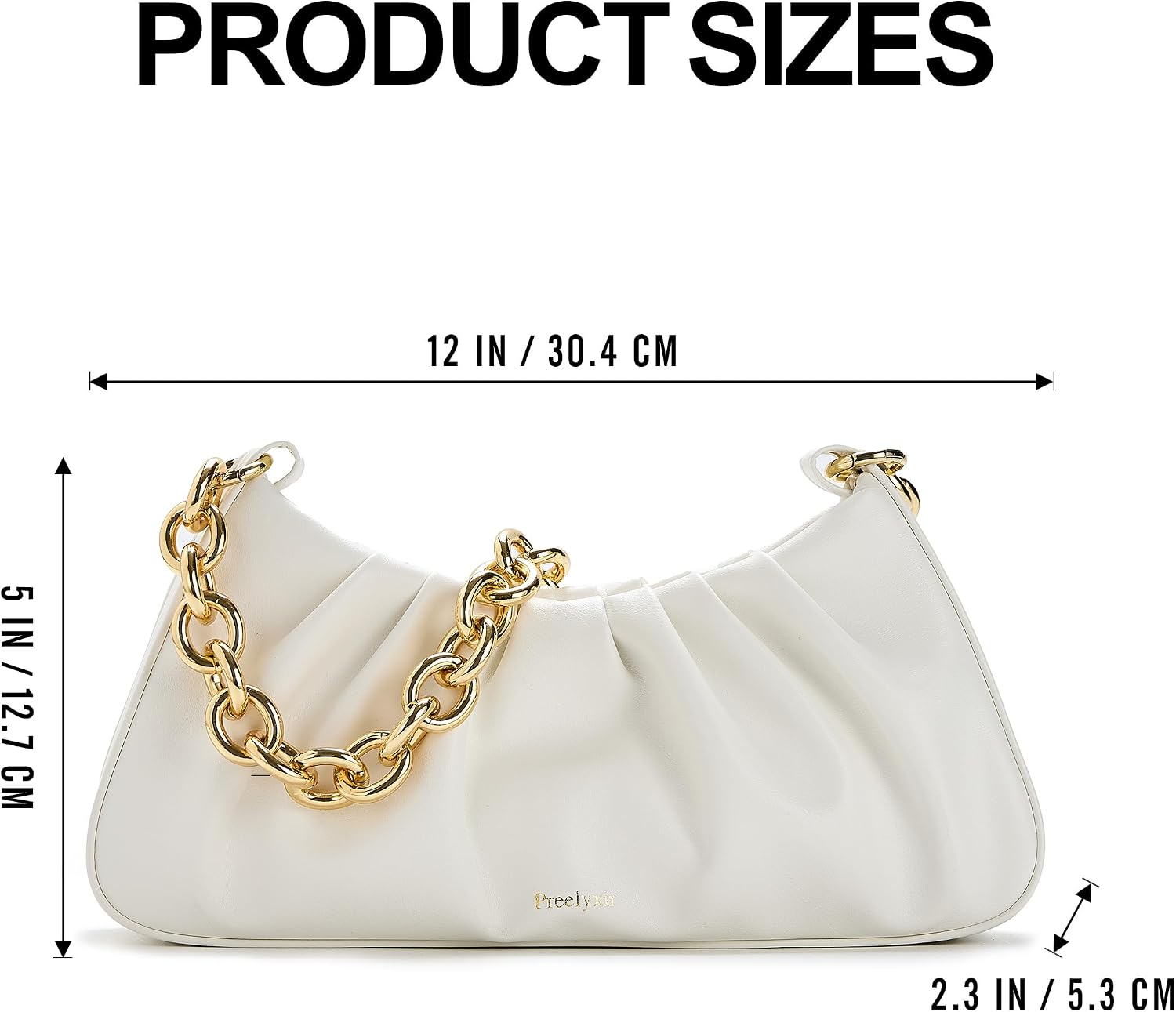 Small Leather Dumpling Shoulder Bag for Women,Cute Hobo Purses and Handbags,Gold Chain Evening Clutch Purses