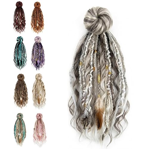 Elastic Dread Ponytail & Braided Ponytail Extension |Salty Dreads Ponytails