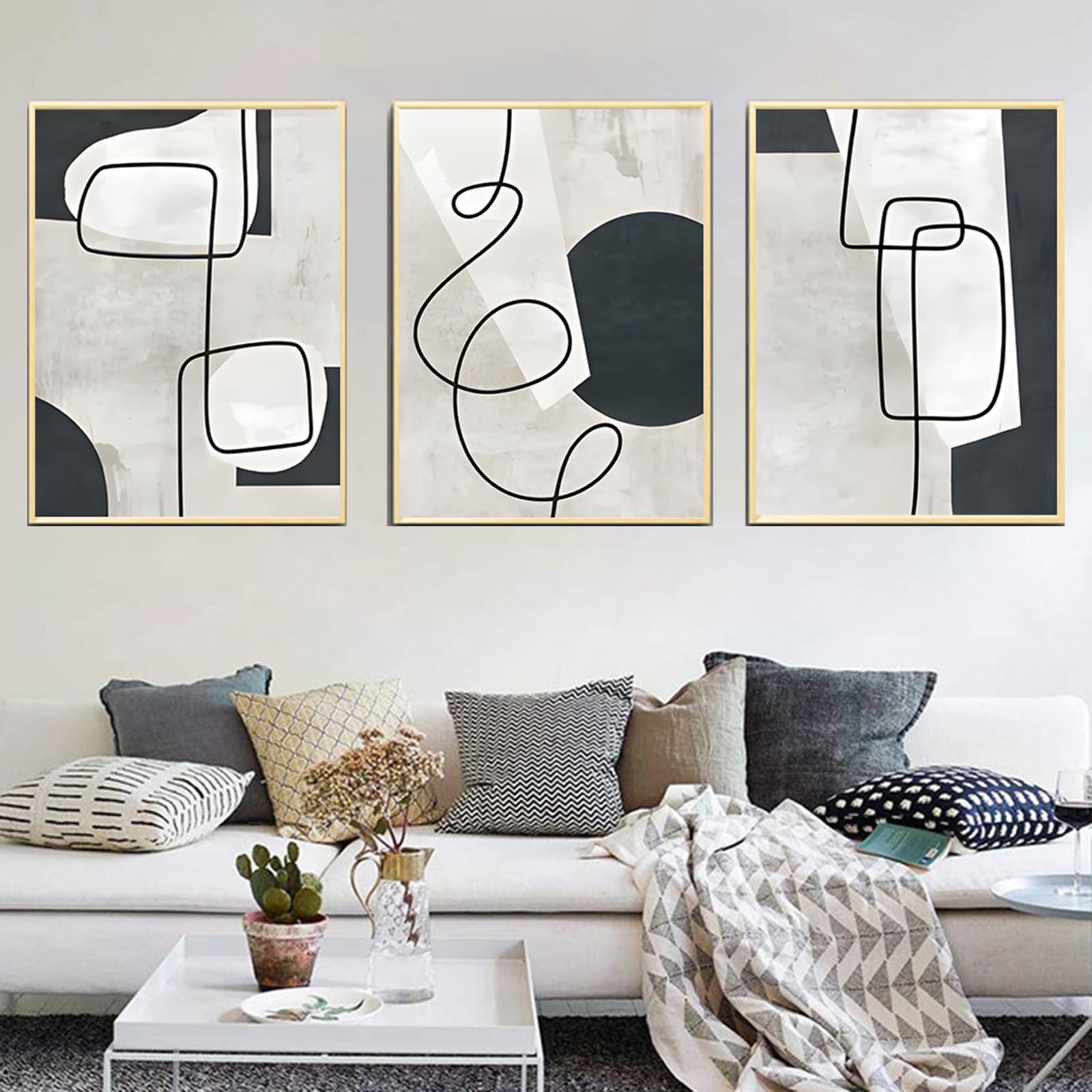 UGZDEA Abstract Canvas Posters Set of 3