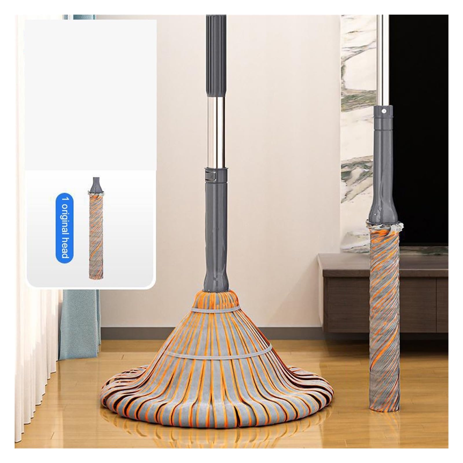 Fregona con Mango Largo Giratorio de 360 ​​Grados