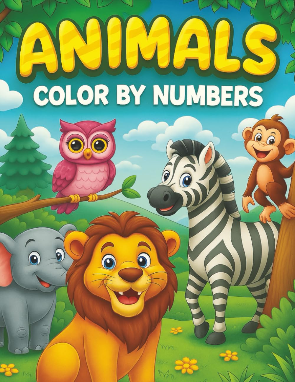 Animals Color By Numbers: Fun and Easy Animal-Themed Color by Number Pages for Kids Ages 4-8 | Large Print, Simple Designs, and Adorable Creatures to Color