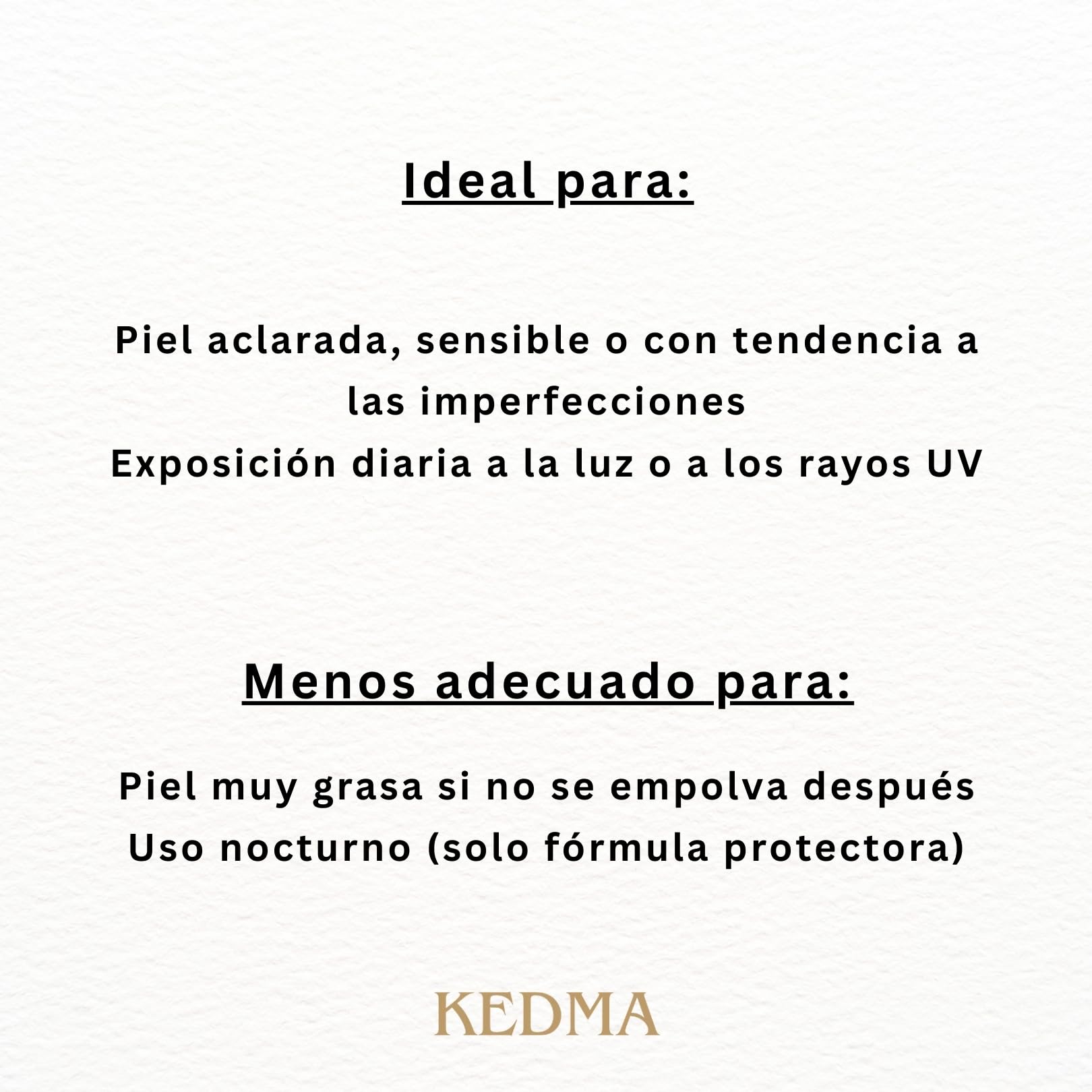 KEDMA - Crema de Día Protectora SPF 50+ - 50ml | La crema de día SPF 50+ ofrece protección UVA/UVB muy alta con una textura ligera y no grasa.
