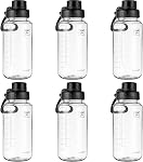 Fanhaw 32 oz Clear BPA-Free Tritan Water Bottle with Fast-Flow Spout Lid, BPA-Free & Leak-Proof Wide-Mouth Reusable Bottle for Gym, School & Office, Back to School Essentials (Clear&Black)