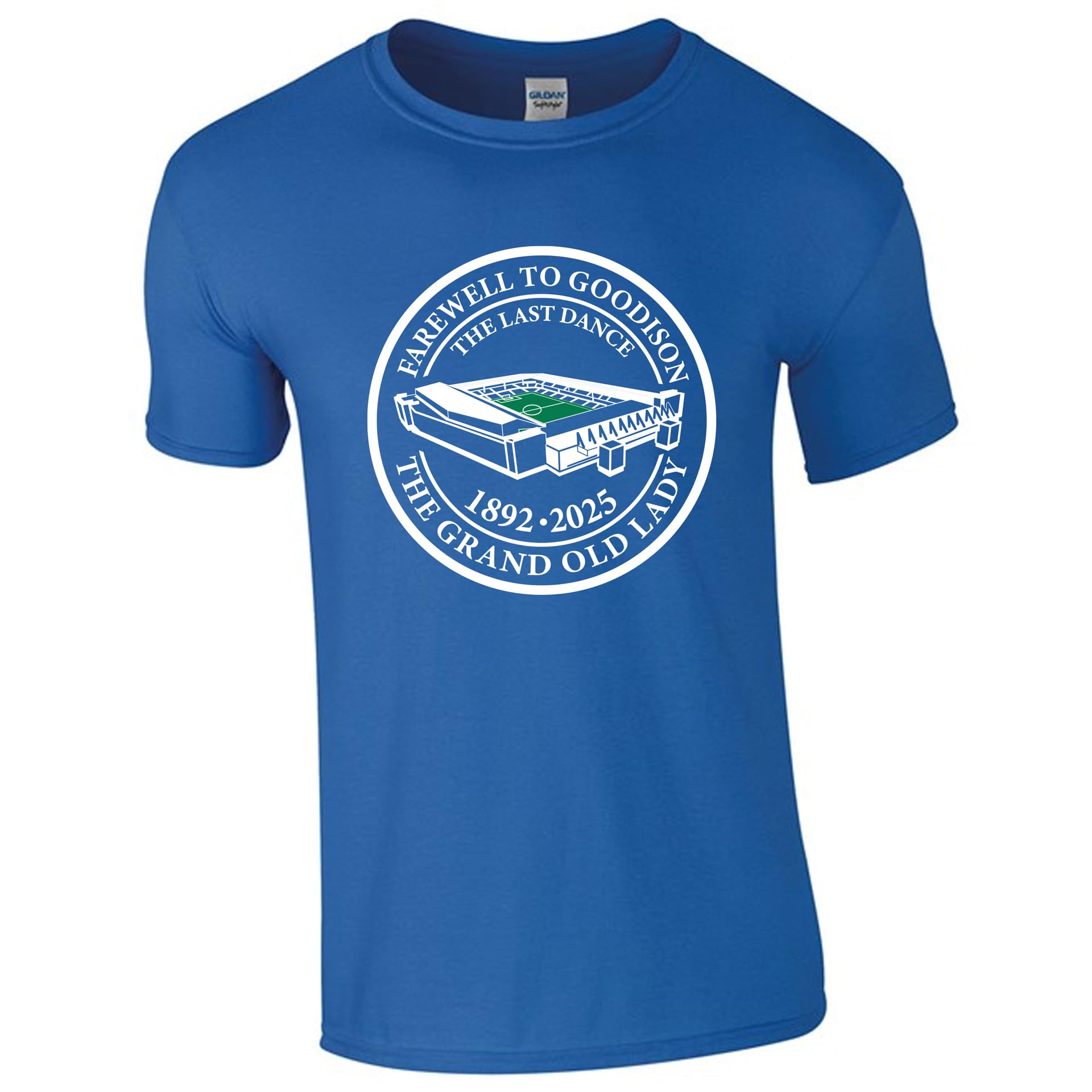 Partisan Farewell to Goodison T-Shirt - Adult (UK, Alpha, XXL, Regular, Regular, Royal Blue)