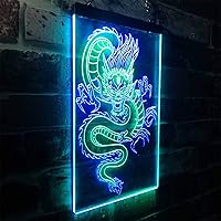 Vista 11 de ADVPRO Chinese Dragon Room Display Dual Color LED Neon Sign Green & Red 16" x 24" st6s46-i3225-gr