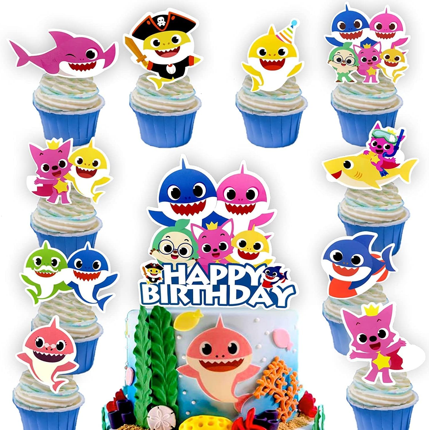 Taric Toy Inspired Game Story Birthday Banner, Cartoon Happy Birthday Banner with Hanging Swirls Decorations for Boys Girls Birthday Party Decorations