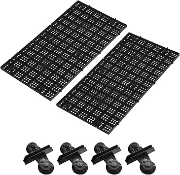 Fish Tank Divider, kingsea 2 pcs Aquarium Dividers with 4 pcs Suction Cups, Tank Aquarium Divide Bottom Isolation Egg Crate, 5.9in x 11.42in, Black