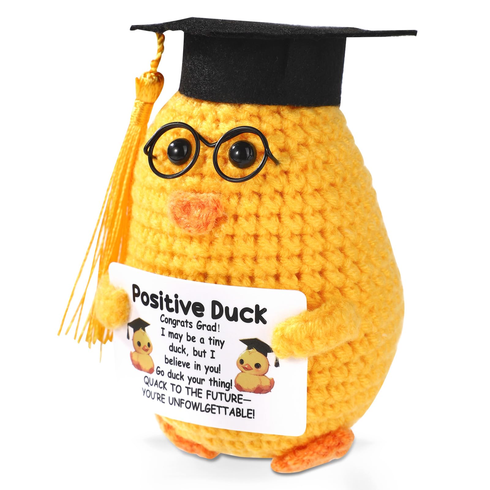 TOYMIS Graduation Crochet Duck with Card