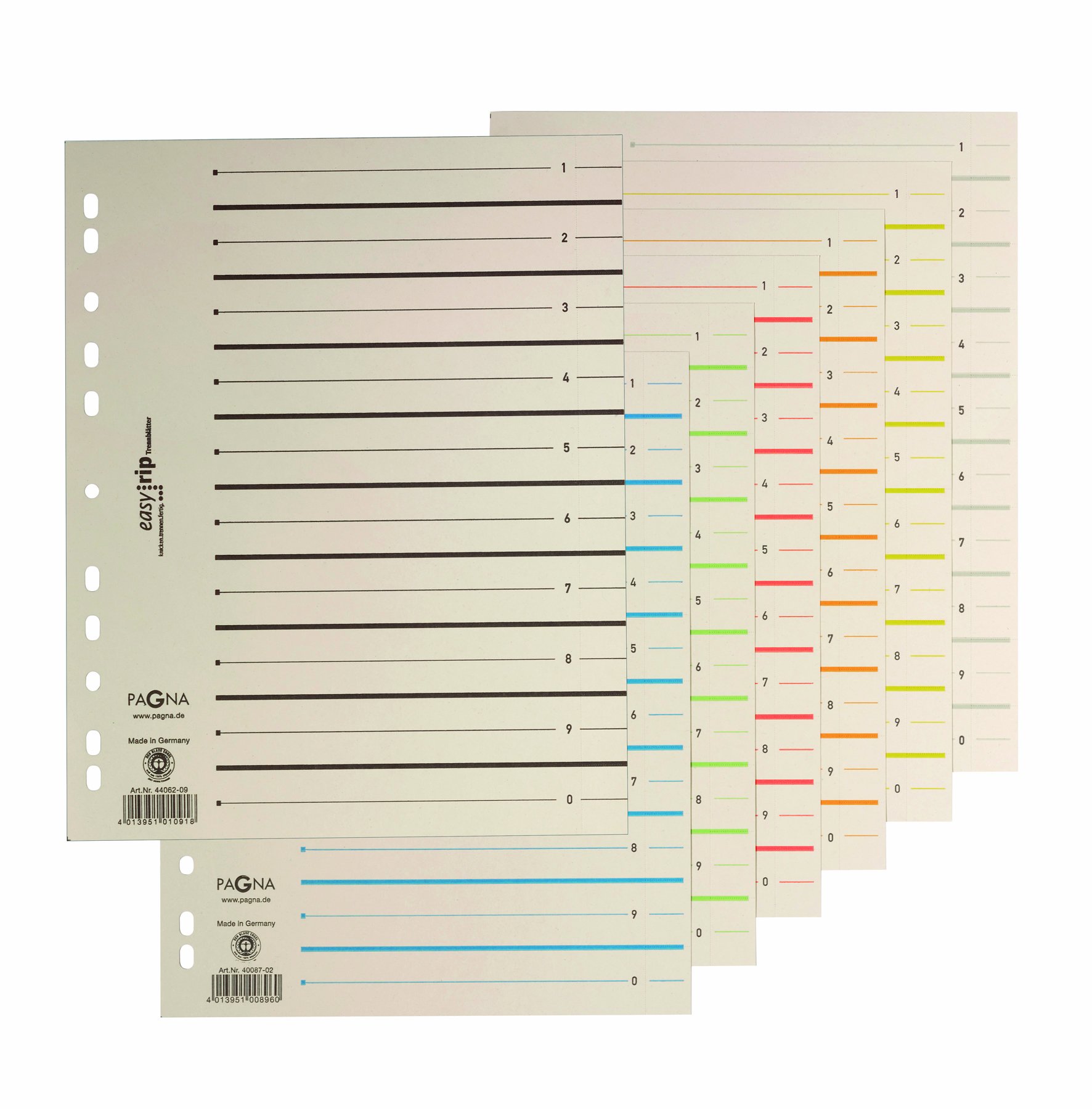 Pagna 44063-02 Pack de 100 intercalaires cartonnés Easy Rip pour répertorier jusqu'à 20 pages (Bleu) (Import Royaume Uni)