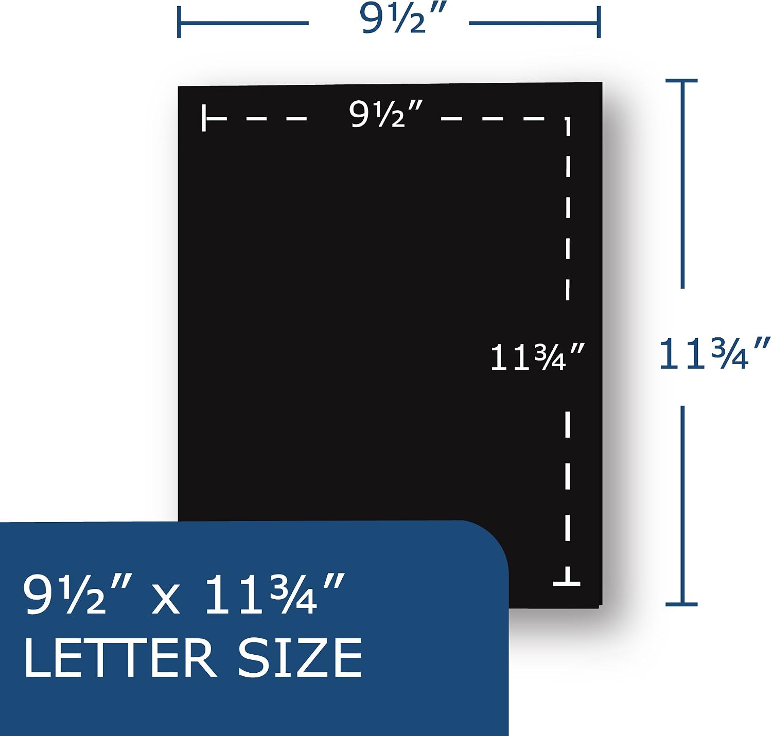 Roaring Spring Black Pocket Folders. Film-laminated exterior. 11" x 8.5" Capacity