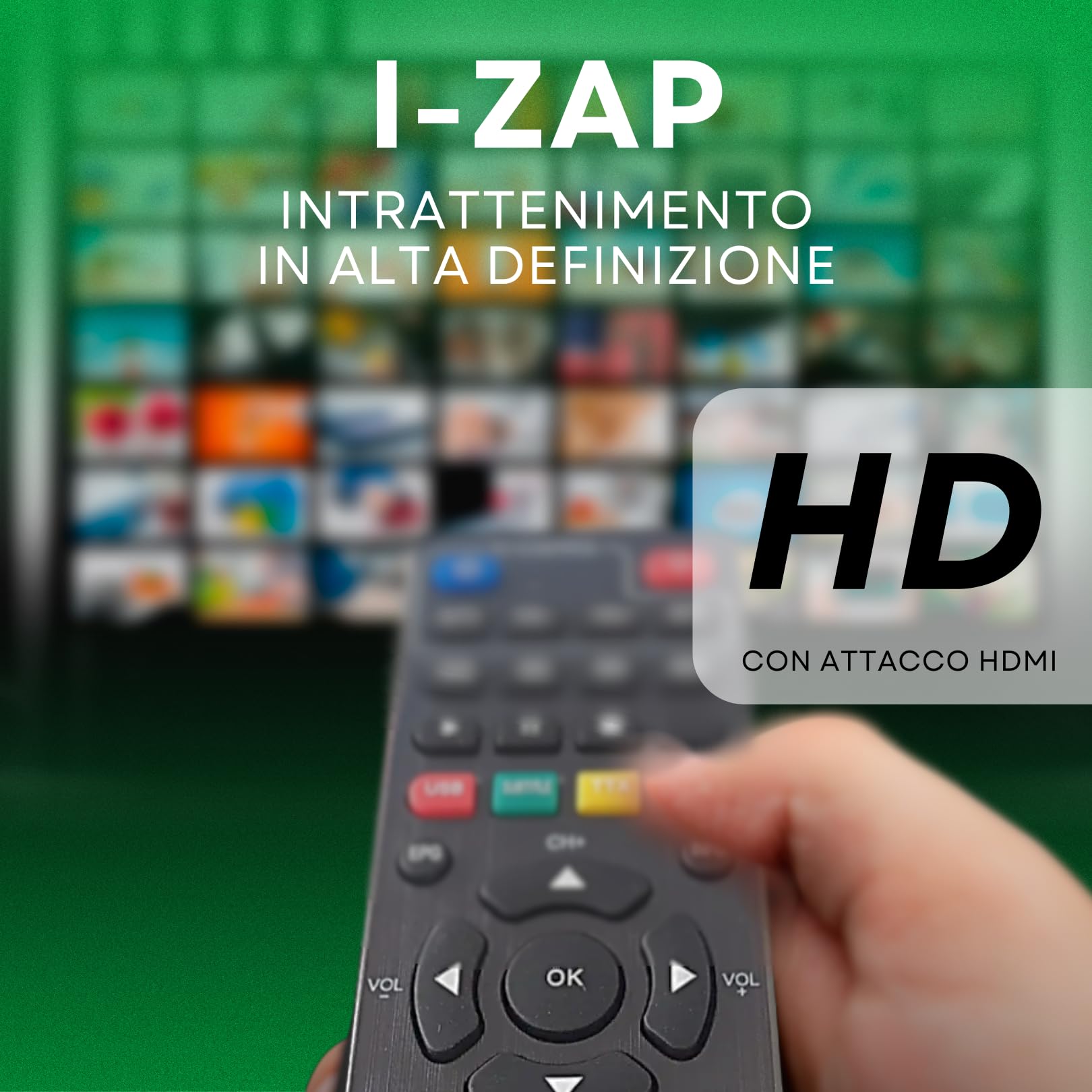 i-ZAP T366 - Decoder Digitale Terrestre 2025 DVB-T2 con Telecomando incluso. Presa HDMI, SCART, USB, ETHERNET