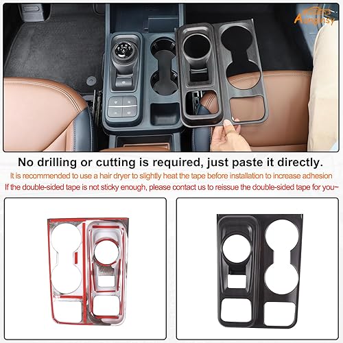 Miniatura 4 de Cubierta del panel de la caja de cambios de control central del automóvil, compatible con Ford Maverick 2022 2023, cubierta del panel de palanca de