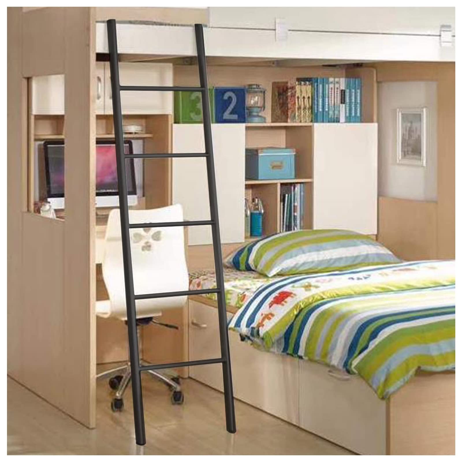 Échelle de remplacement en fer pour lit superposé chambre et dortoir 55,1"