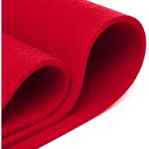 FabricLA Red Acrylic Felt Fabric - 3.2mm Thick, 60" Wide - Soft, Non-Stiff Craft Felt by The Yard - Ideal for Sewing, DIY Projects, Crafts & Padding - Half Yard