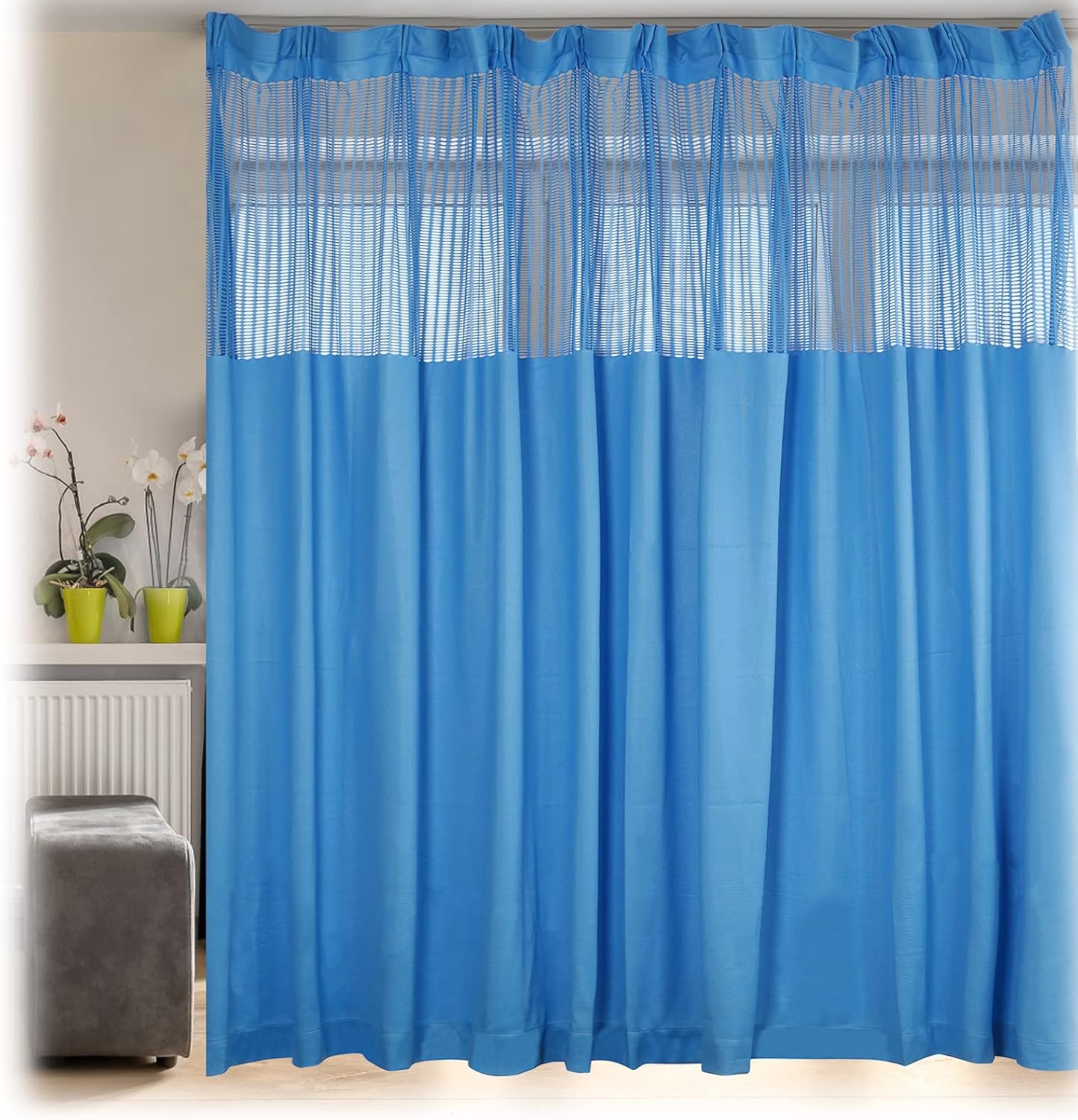 LUGBING Curtain, Quality Cubicle Curtain, 9ft Wide x 8ft Tall Privacy Curtain with