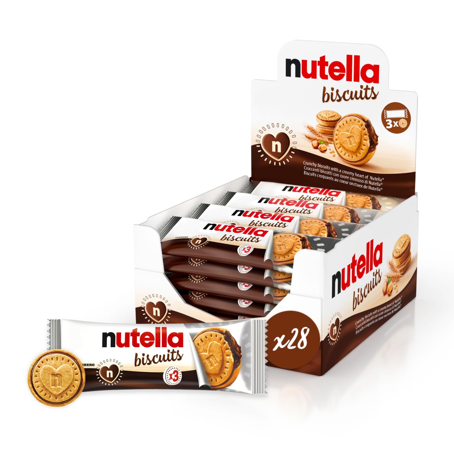 Nutella-Kekse 3er-Pack im 28er Thekendisplay