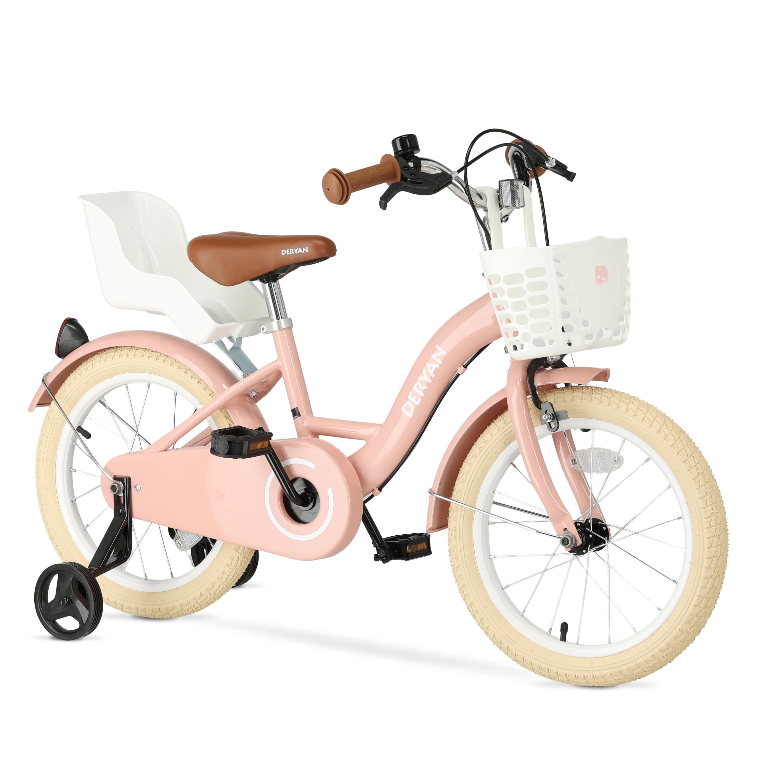 DERYAN Zoey Kids Bike 16 Inch | 4 to 6 years | Bike with Adjustable Seat and Handlebar | Kids Bike for Boys and Girls | Pink
