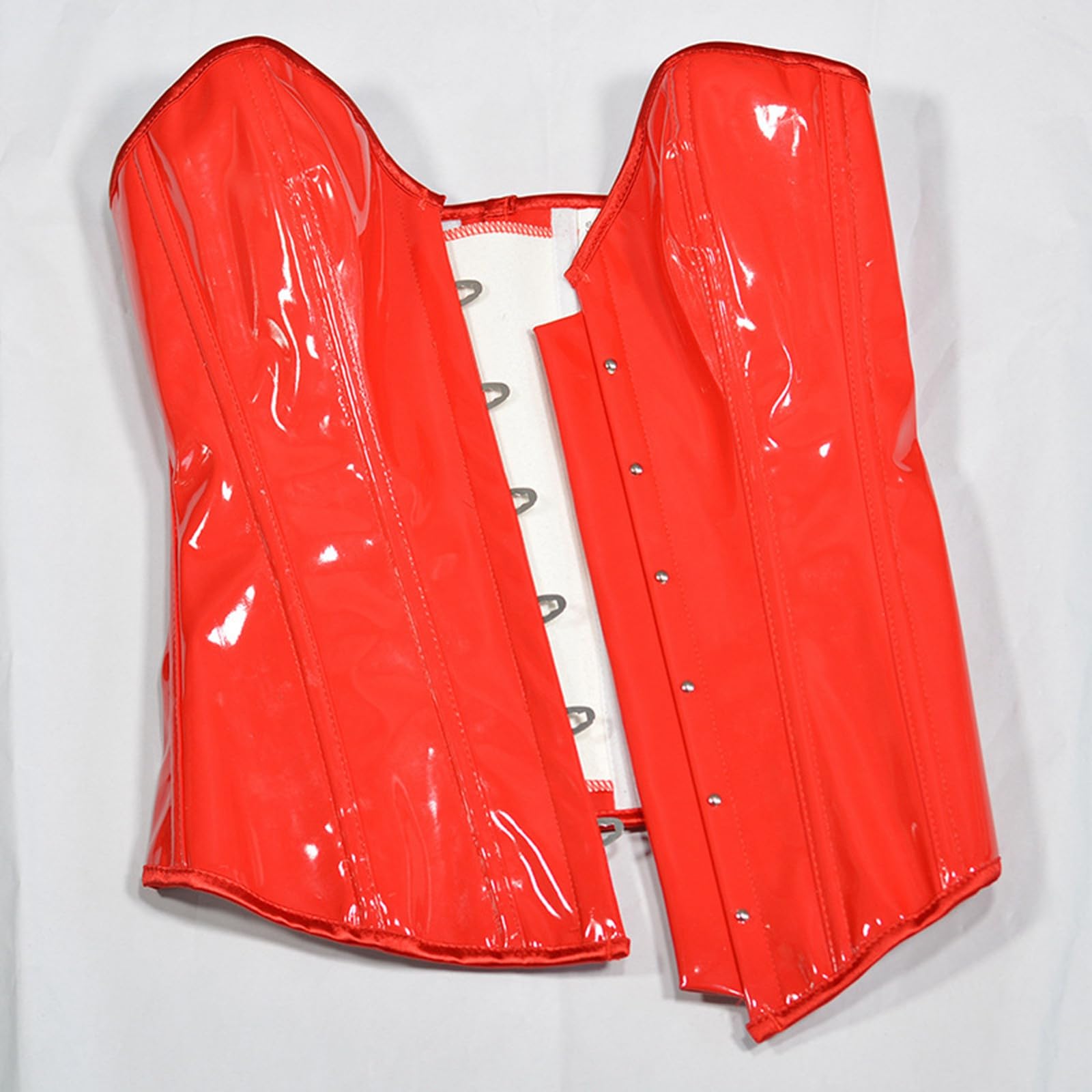 Generisch Corsetto da donna in pelle con 6 fibbie per supporto della vita e cintura addominale, pelle di alta qualità, 6 fibbie regolabili, supporto per la vita, cintura addominale da donna