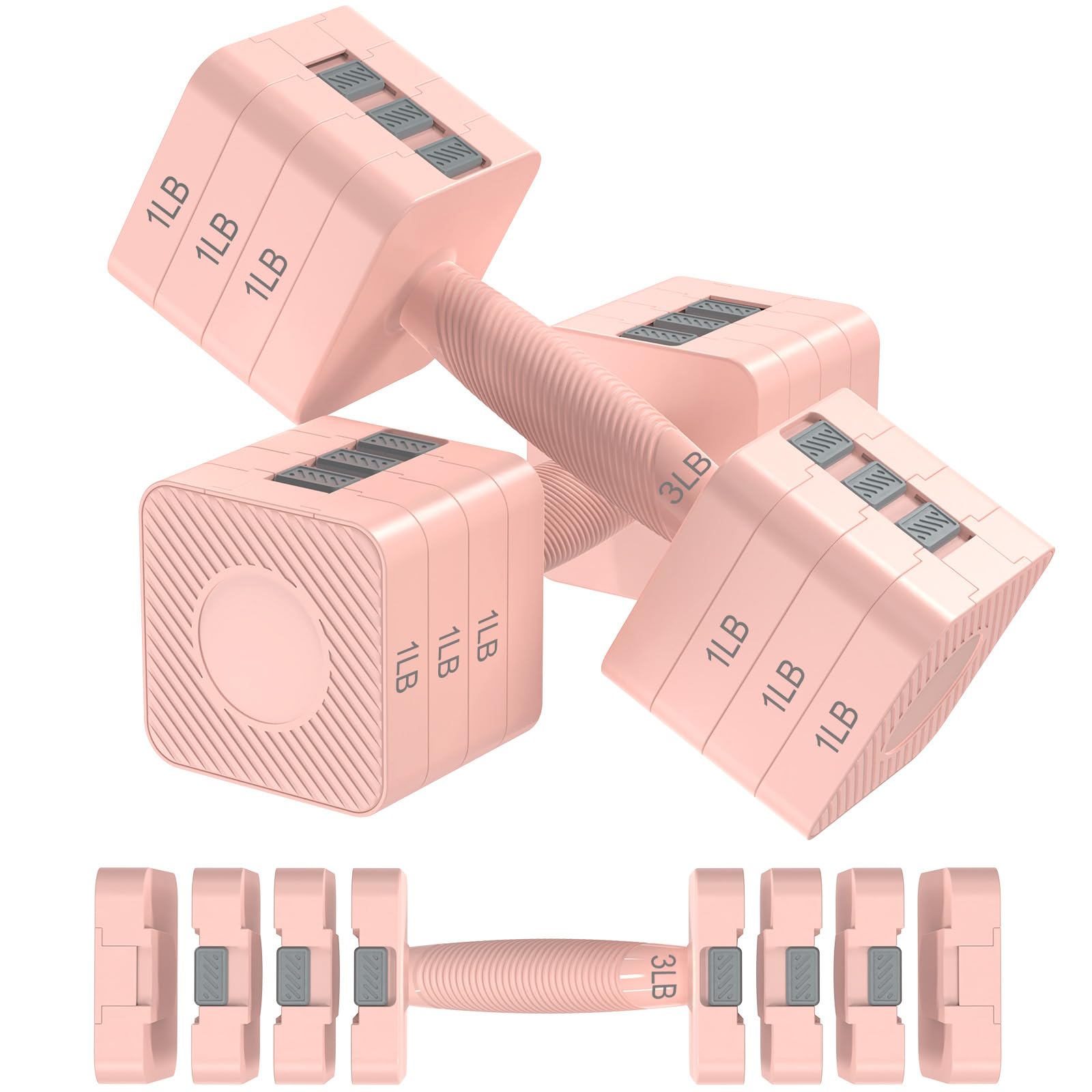 Hezeyferg Adjustable Dumbbells Set for Women/Men Home Gym