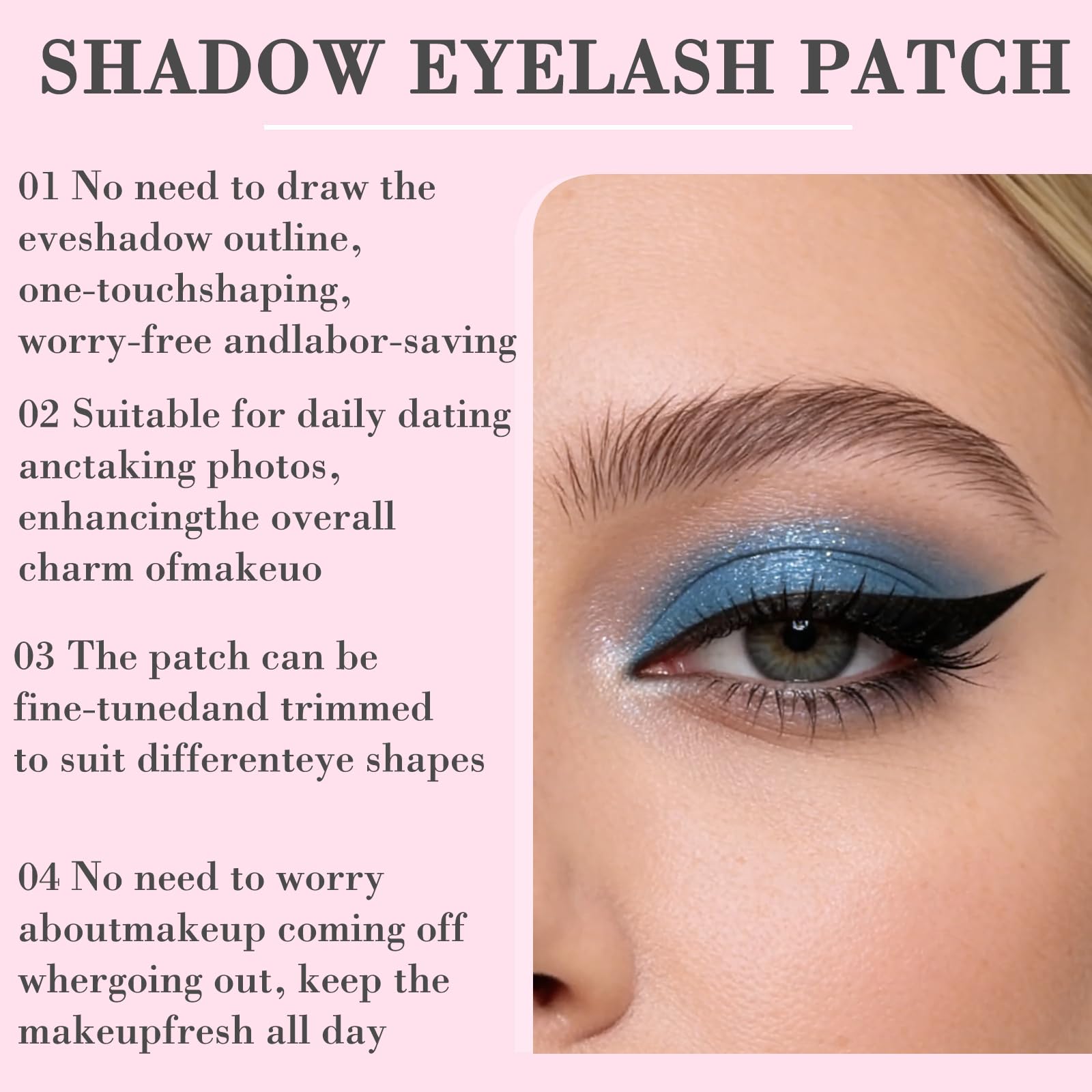 7 par Lazy Eye Shadow Eyelash Patch, 2 w 1, naklejki do cieni do powiek, brokatowe cienie do powiek, eyeliner, samoprzylepne, 7 kolorów, na wesele, imprezę, na co dzień, na karnawał i do
