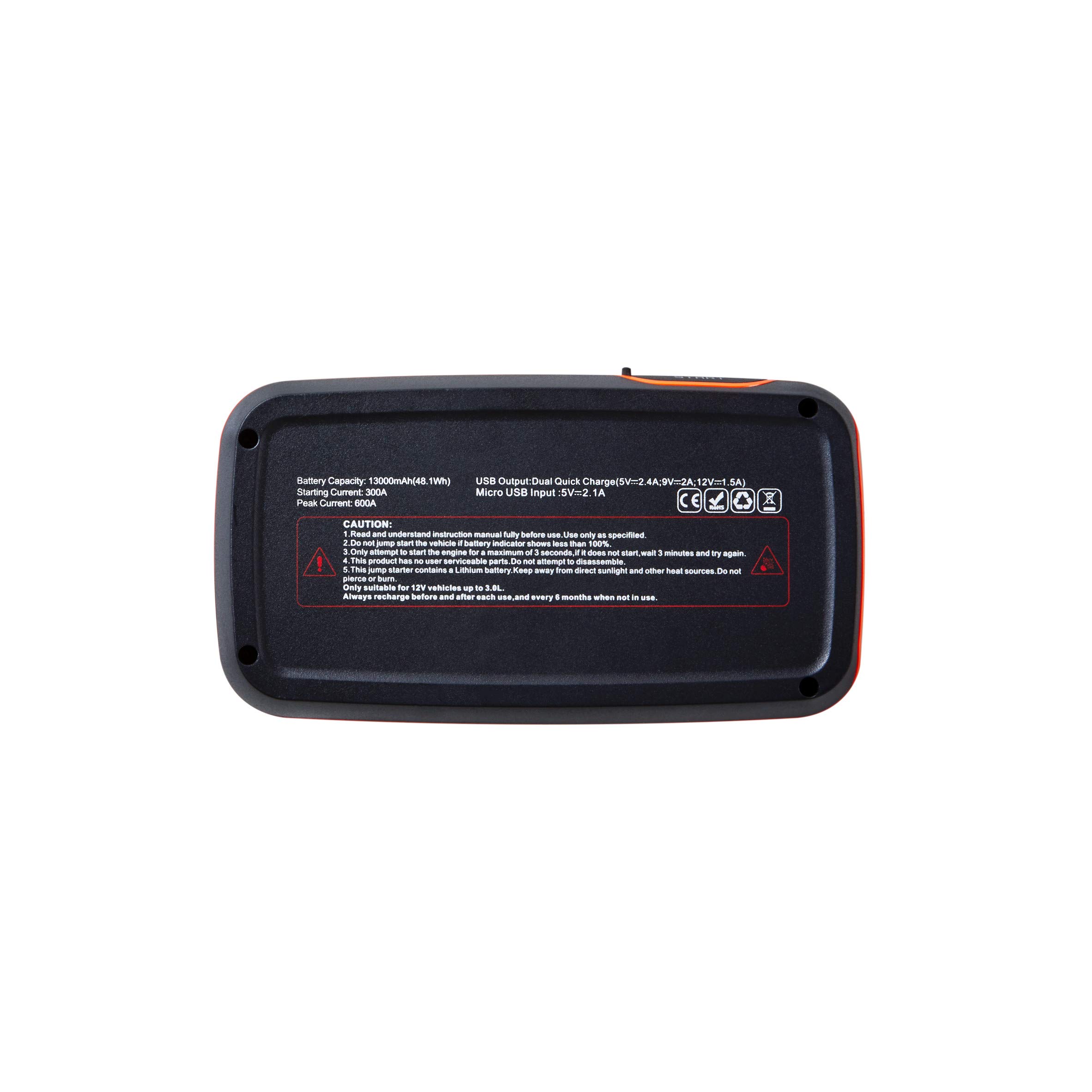OSRAM BATTERYstart 300, démarreur au Lithium 13000 mAh pour véhicules à Moteur Essence jusqu'à 6l et Moteur Diesel 3l