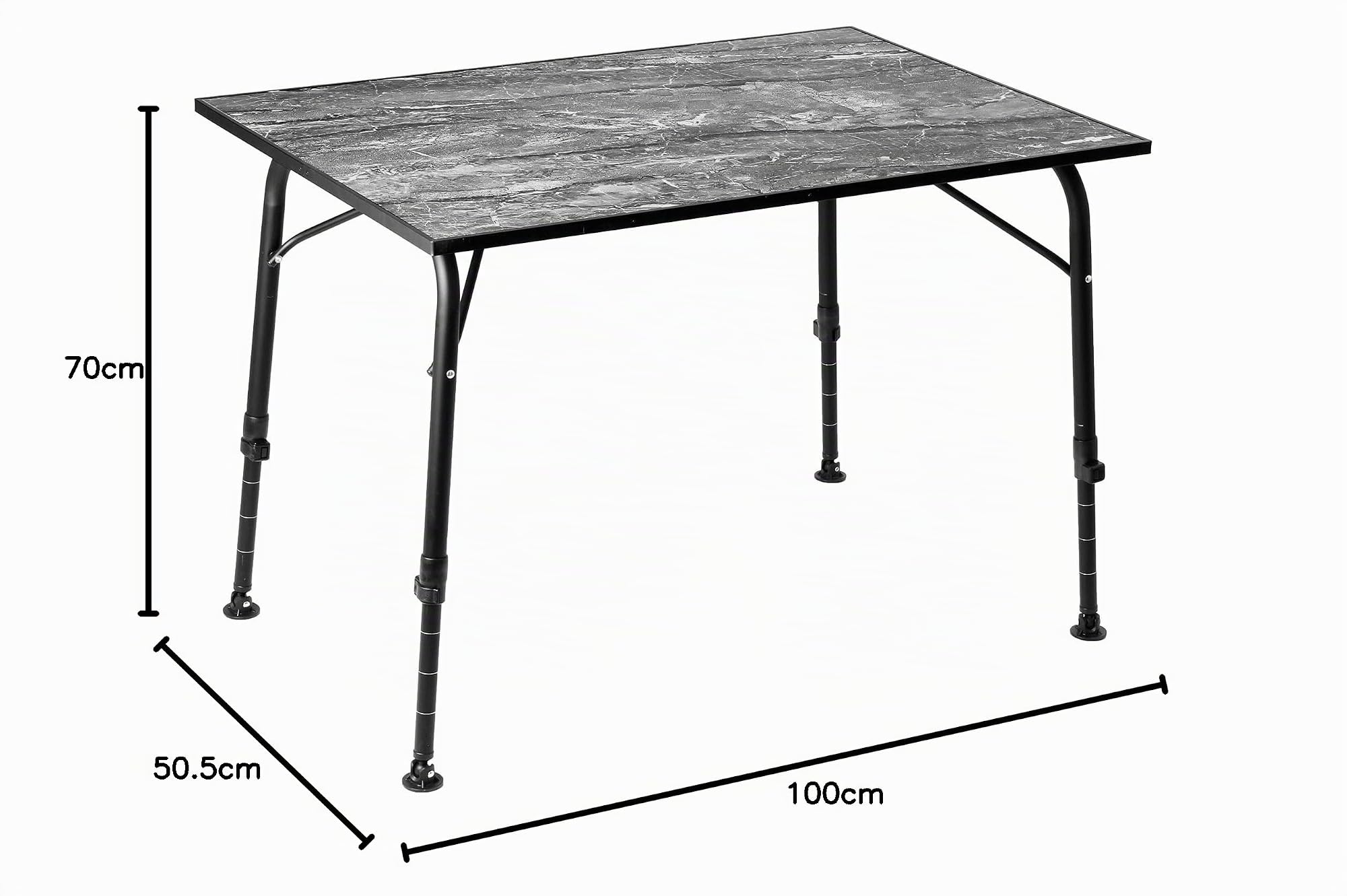 BRUNNER Tavolo Pieghevole ed Ultraleggero per Esterni, da Campeggio, Giardino, terrazzo in Alluminio - ELU' 100 - Resistente alle intemperie a al Calore, Robusto con Una Portata Fino a 30kg