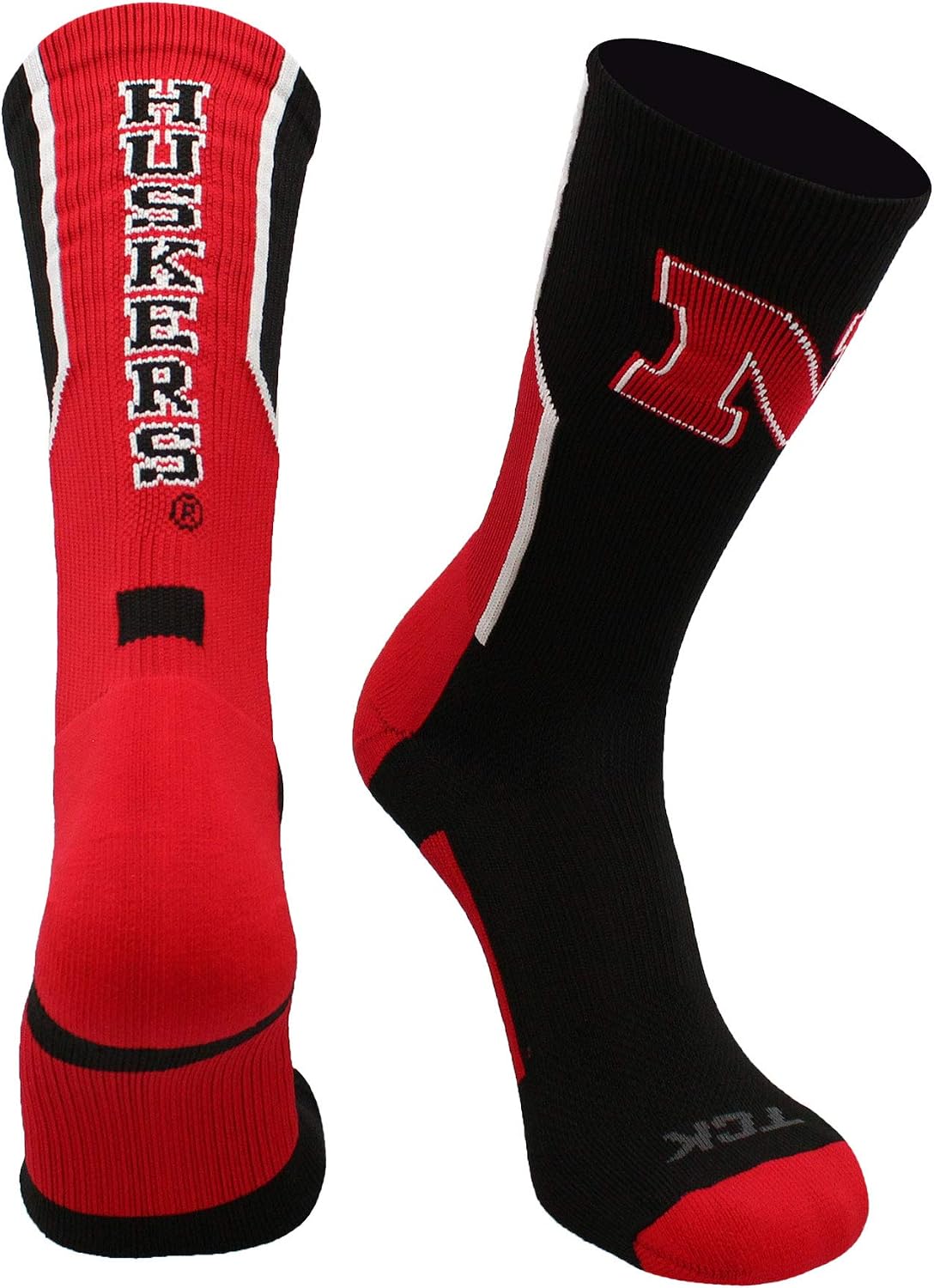 TCK NCAA Perimeter Crew Sock, Athletic Performance Team Sports Socks for Men and Women, Moisture Wicking, Officially Licensed