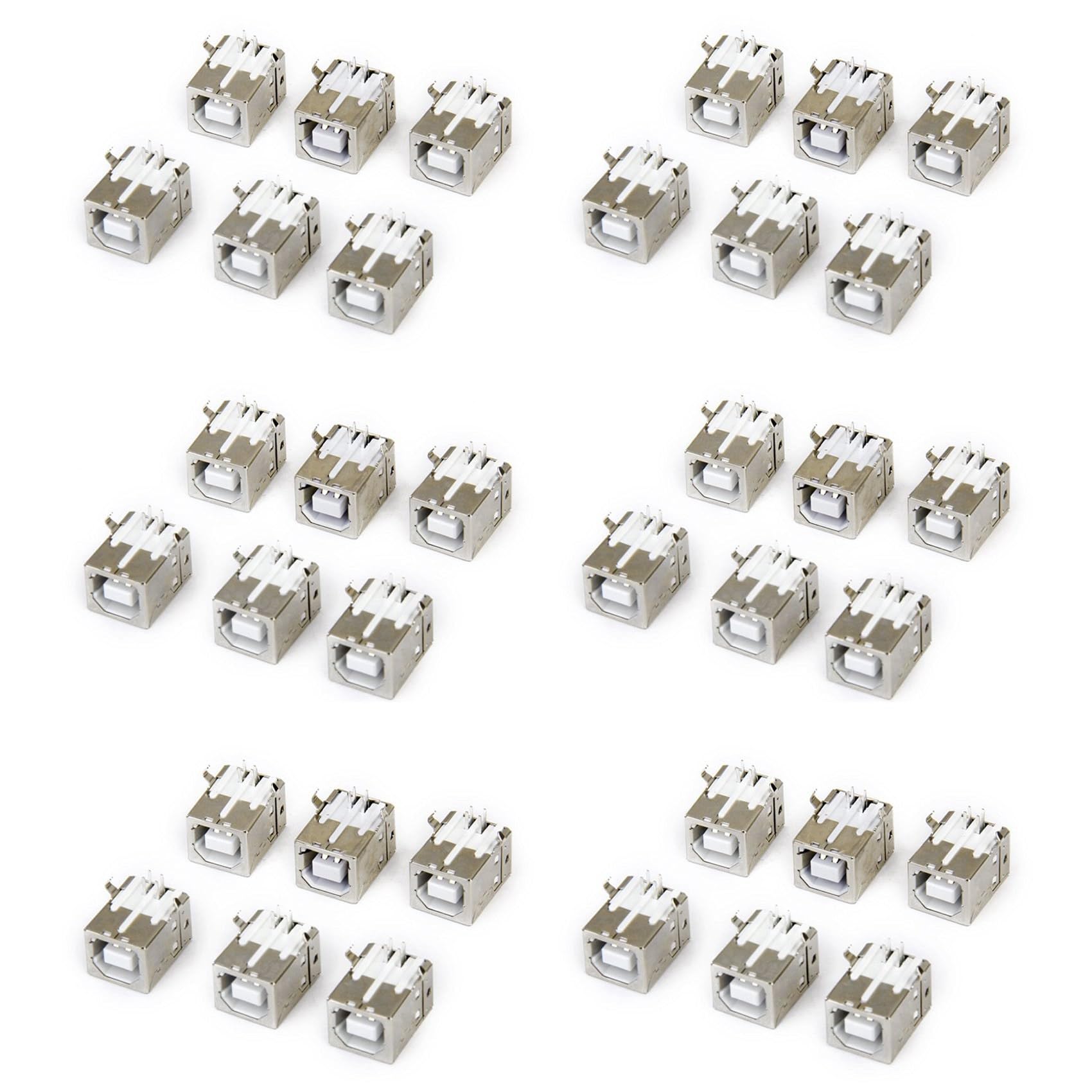 Jnchdghwa Women's As Shown Lot Of 36Pcs Replacement Usb Connector Socket Type B Right Angle