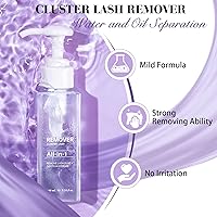 Vista 3 de Removedor de pestañas para pestañas en racimo Removedor de pestañas en racimo 100ML Removedor de pegamento de pestañas en racimo Removedor