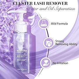 Lash Remover for Cluster Lashes Lash Cluster Remover 100ML Cluster Lash Remover Cluster Lash Glue Remover DIY at Home Lash Adhesive Remover Lash Bond Remover(Remover-100ml)