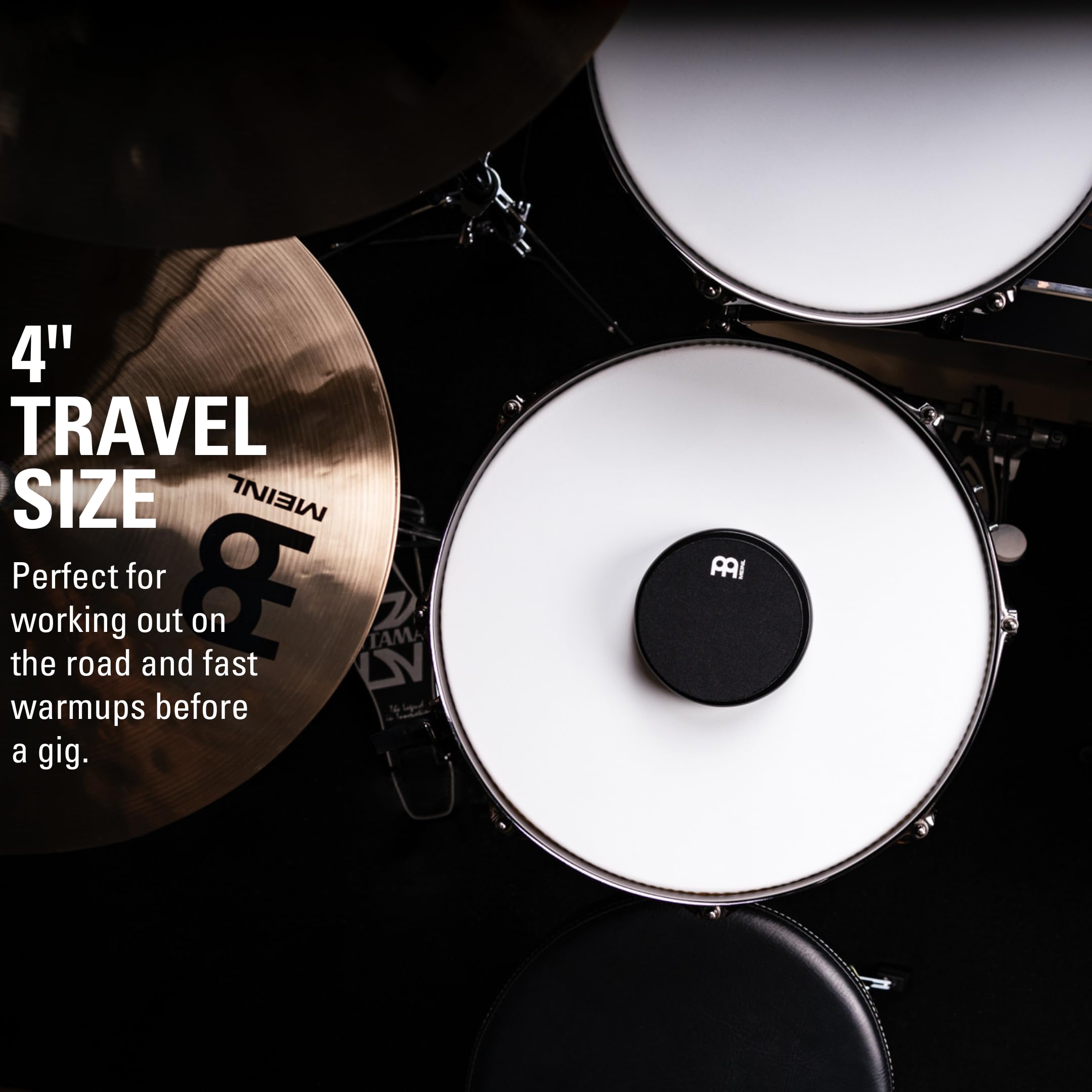 MEINL Cymbals 4" Marshmallow Practice Pad - Black
