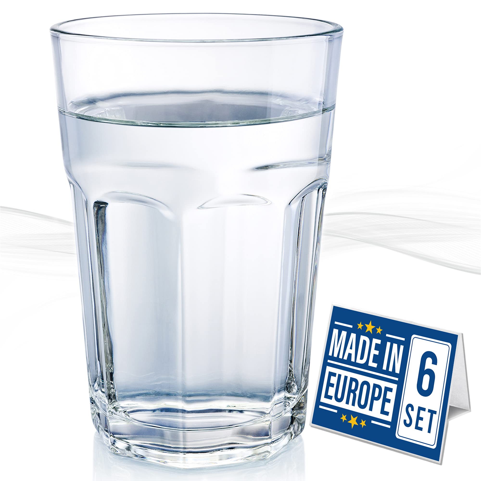 Buy Volarium Drinking Glasses Set, Premium Quality Clear Glass Tumbler