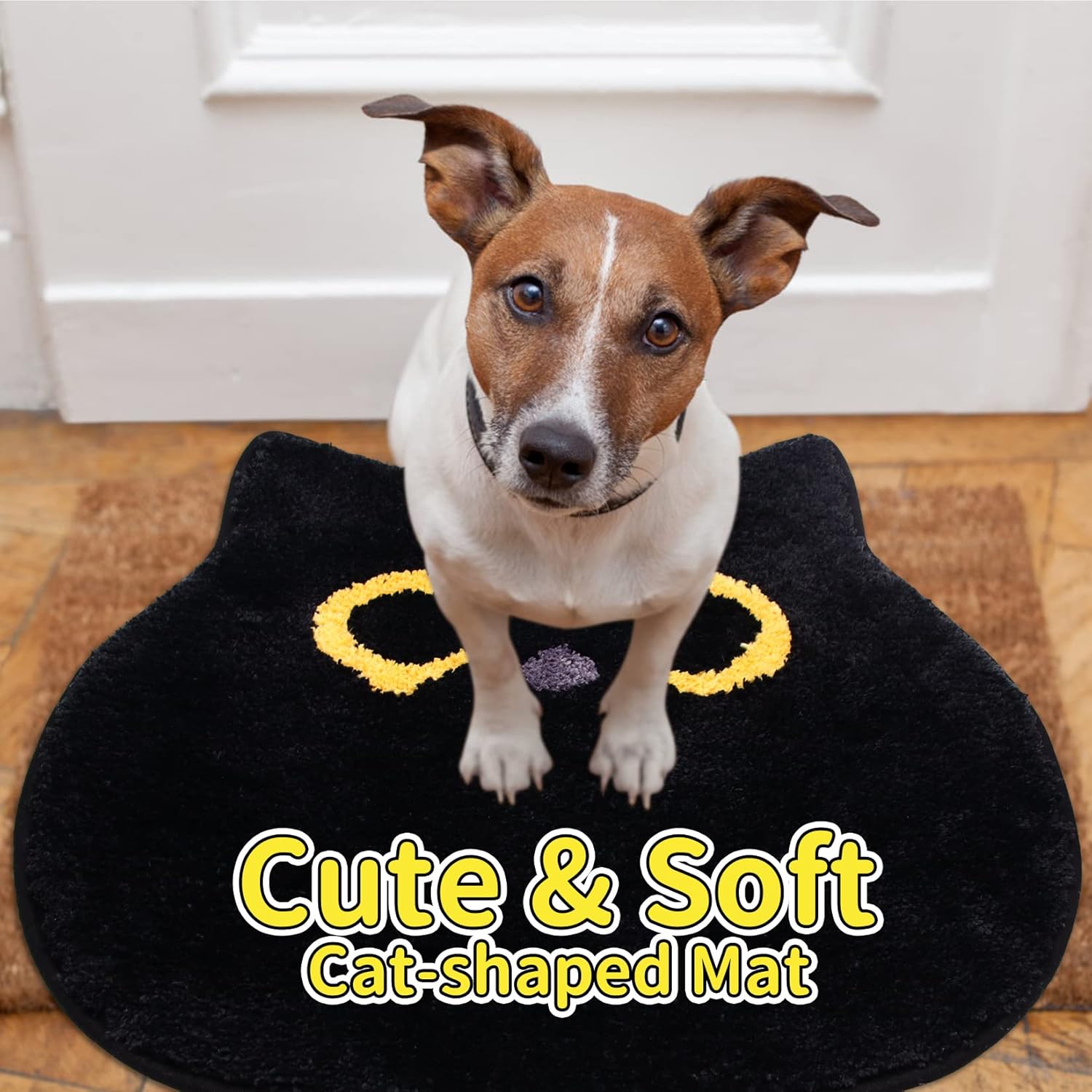 Bathroom Rug,Soft Cat Rug,Cute Black Cat Bath Mat for Bathroom,Bedroom,Non Slip and Absorbent Bath Rugs for Home Decorations,Housewarming(31 * 28 Inch)