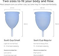 Vista 5 de Saalt Menstrual Cup – Reusable Period Cup – Made for Comfortable, Leak-Free Protection Up to 12 Hours – BPA & Latex Free – Includes Cup & Carry Bag