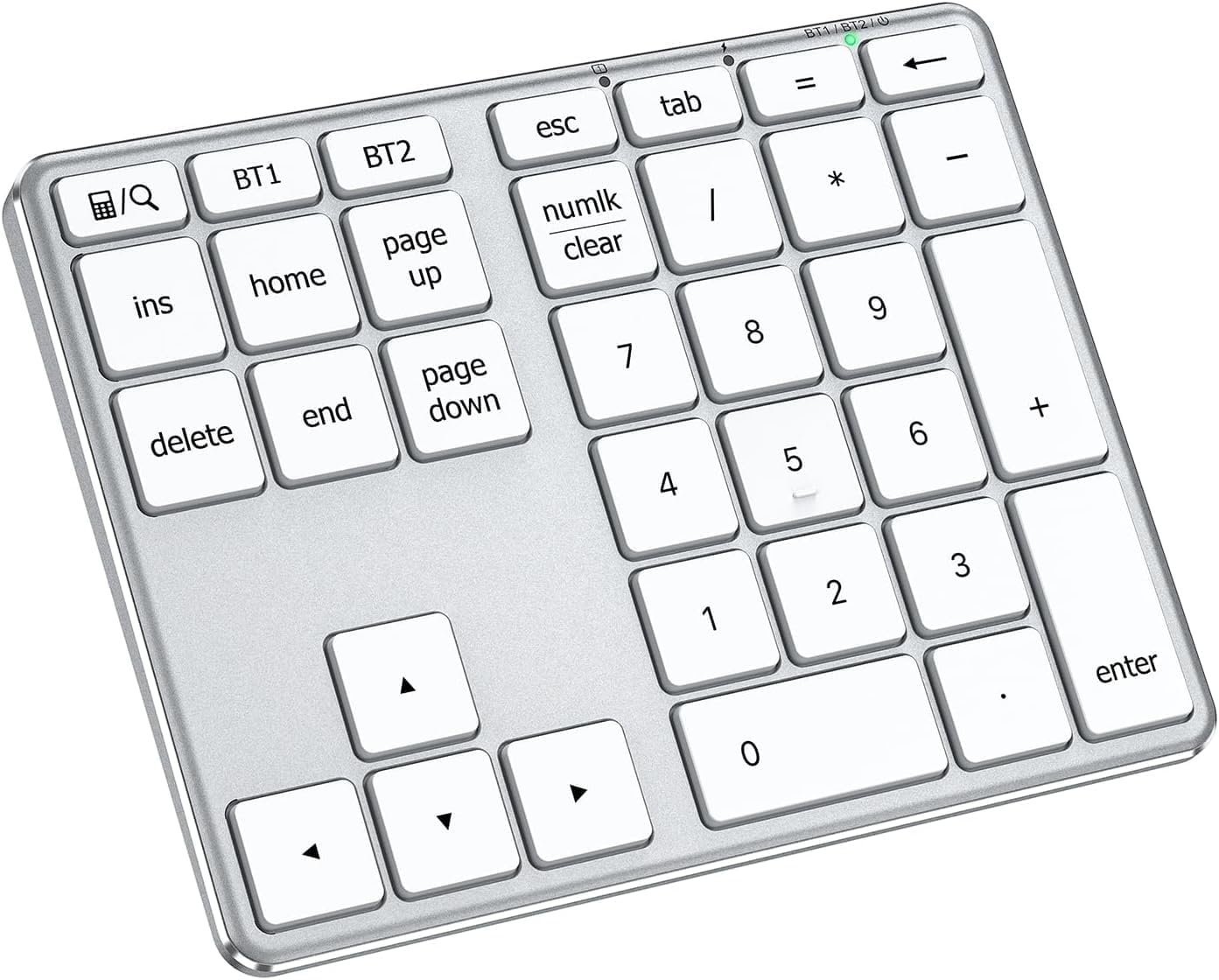 – iClever KP10 Bluetooth Number Pad, Dual Device Connection, 34 Keys Ultra-Slim for Mac/Windows/iPad, USB-C Rechargeable, Quiet Keys, Excel Accounting Numpad with Long Battery Life