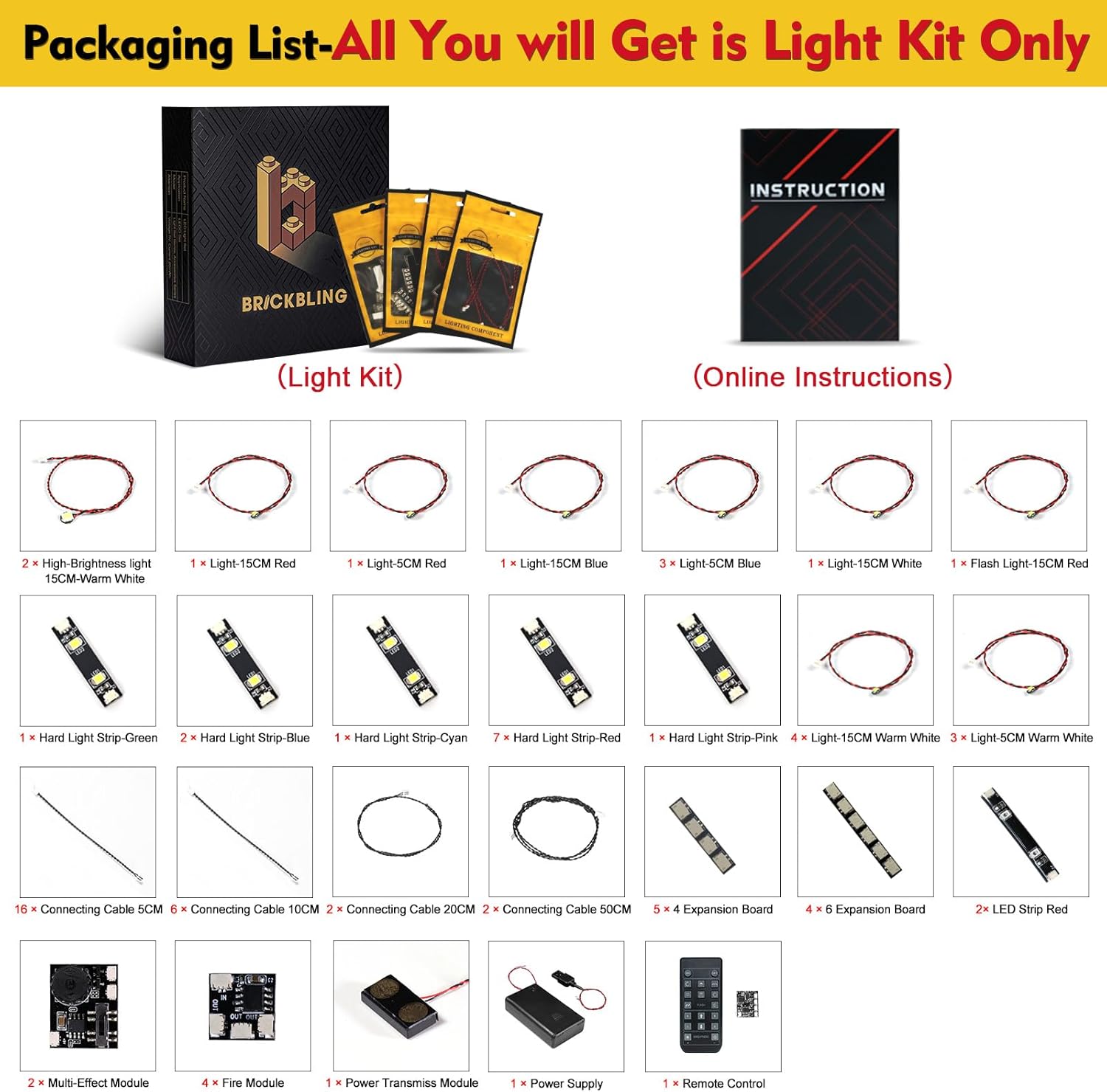 BrickBling LED Light Compatible with Lego Arkham Asylum, Compatible with Lego 76300-Not Come with Model (RC Version Light)