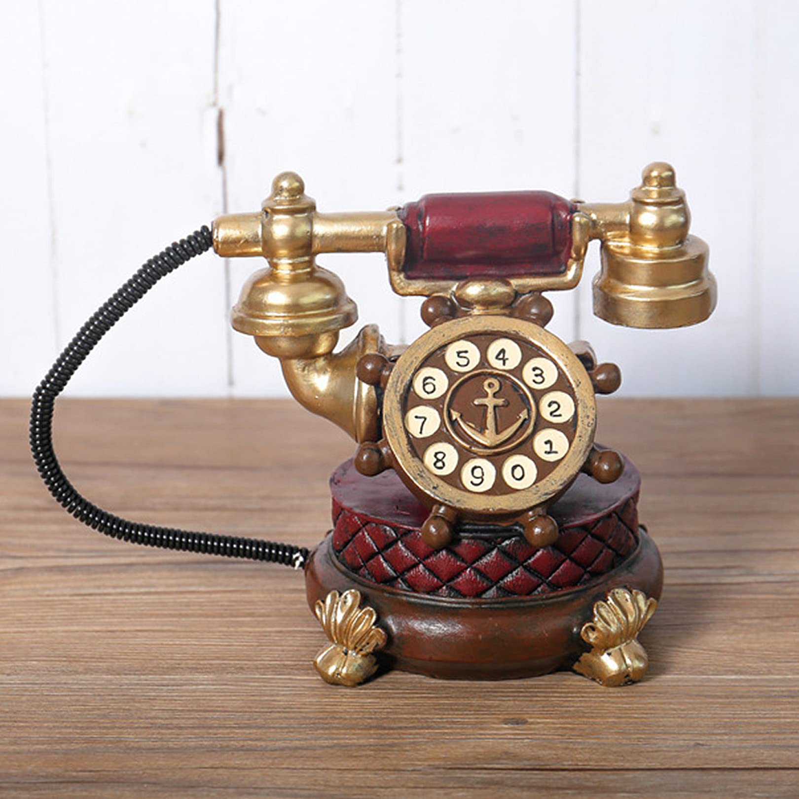 Téléphone vintage rouge pour décoration de bureau rétro élégante et salon