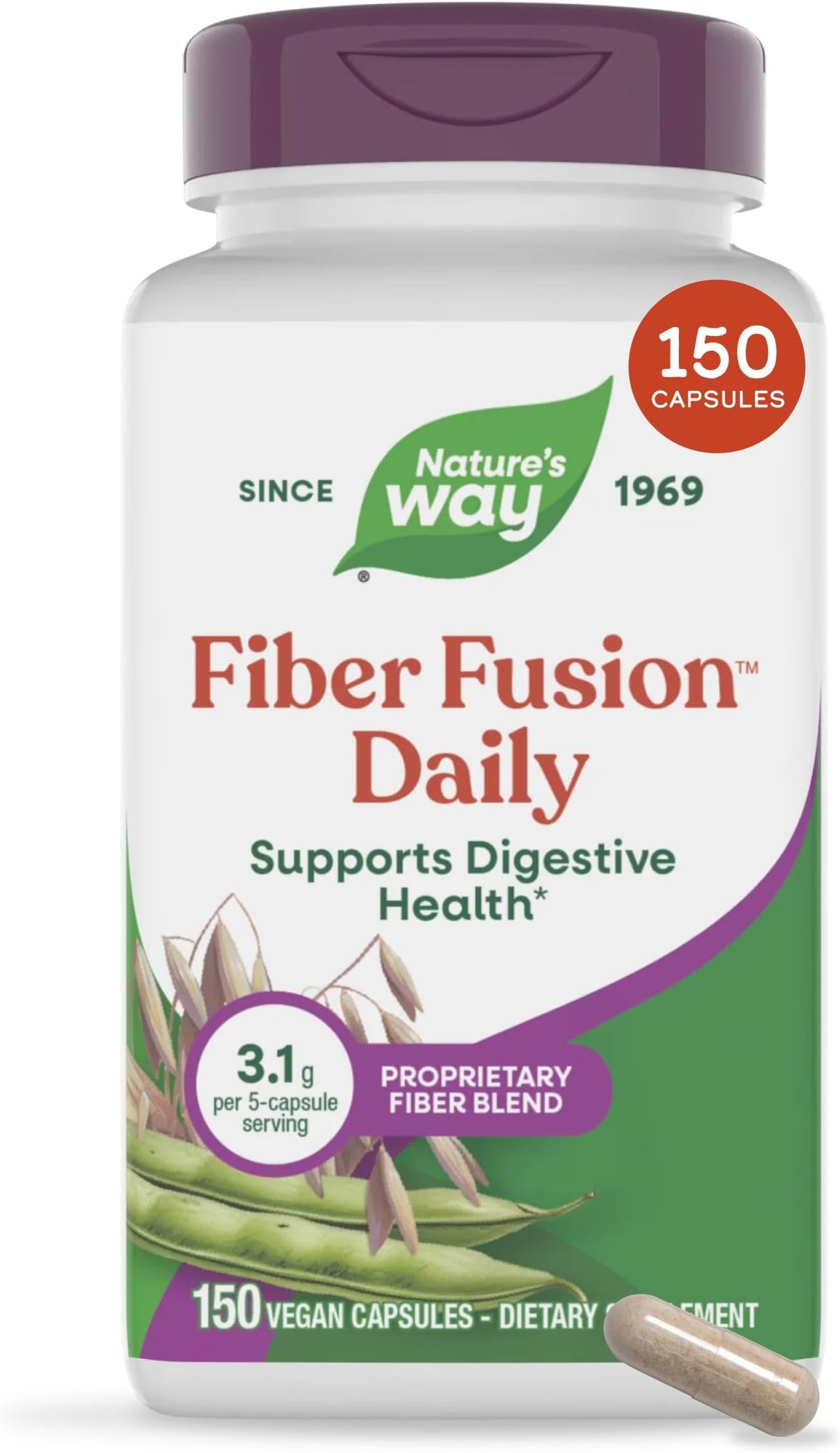 Nature's Way Fiber Fusion Daily, Digestive Health Support*, 150 ct