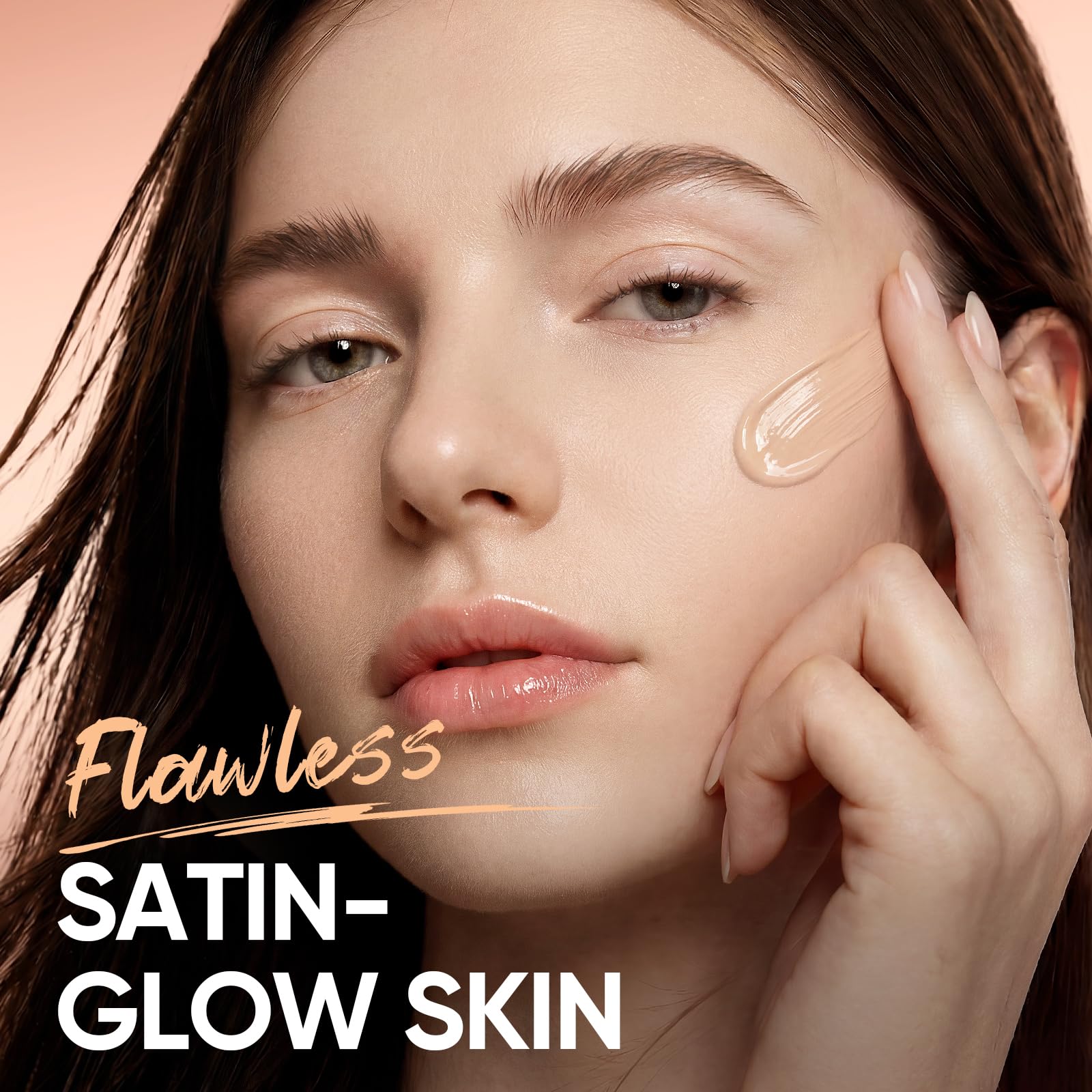 Make-up-Grundierung mit voller Abdeckung und leichter Textur, perfekte Passform auf der Haut mit glänzendem Satin-Finish, fettkontrollierend, wasserfest, schweißfest. BB Cream Koreanisch, CC