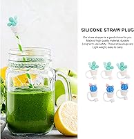 Vista 6 de 6 tapas de paja con forma de cactus, puntas de paja reutilizables, tapones de silicona para popotes, tapas protectoras, suministros de cocina