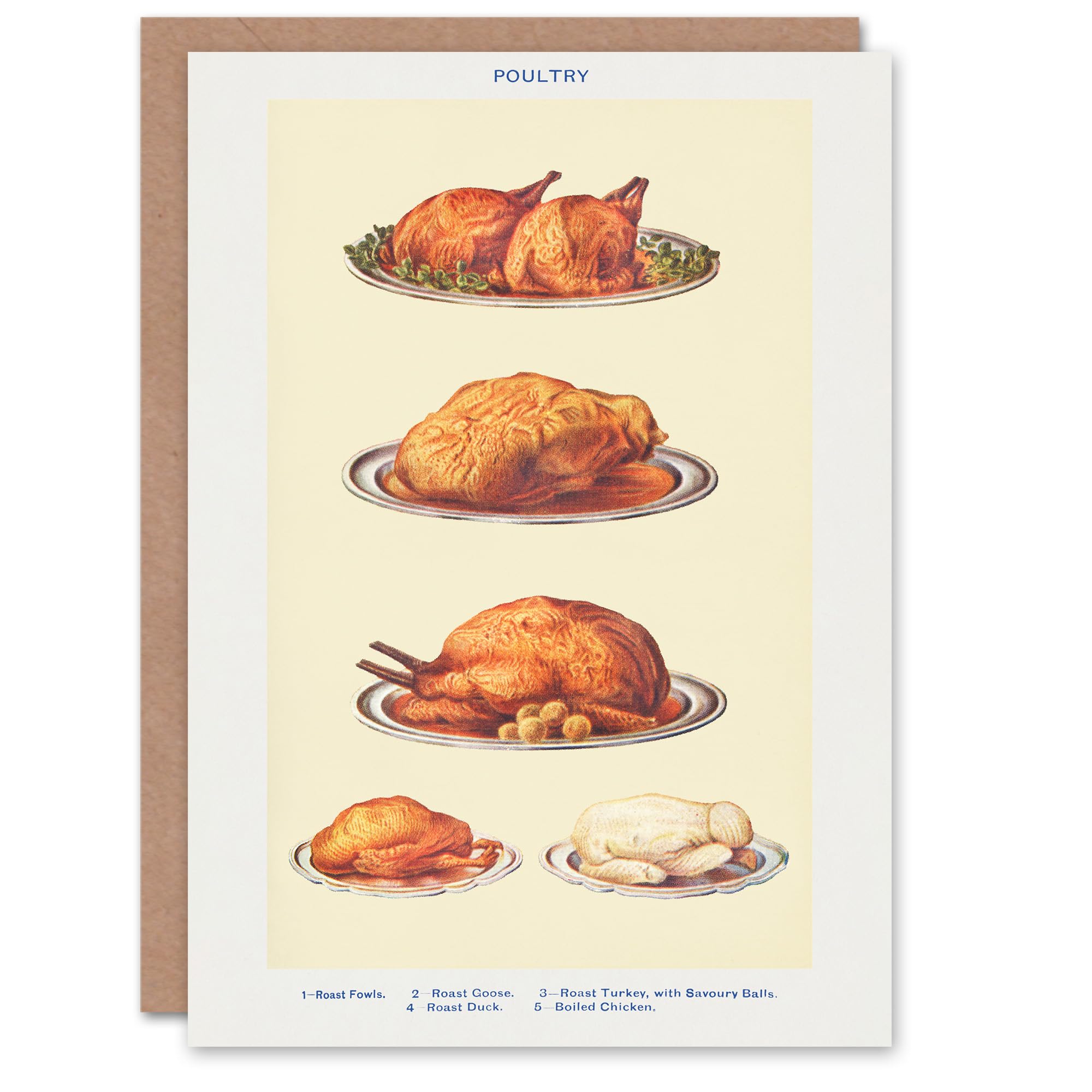 Artery8 Mrs Beeton Household Management Art Card Poultry Dishes