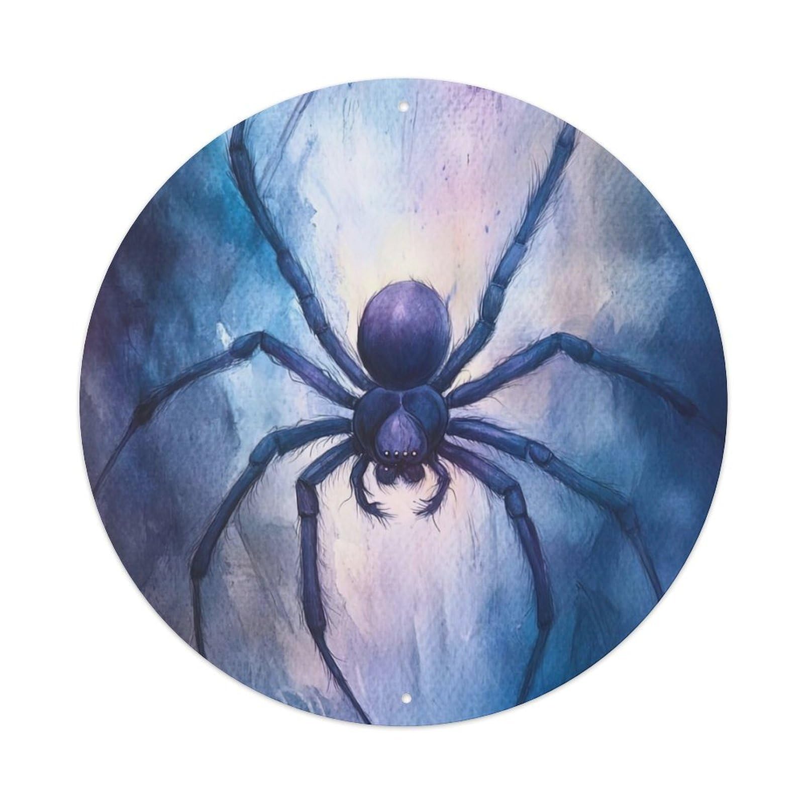 Animal Big Black Spider Artwork Metal Tin Sign